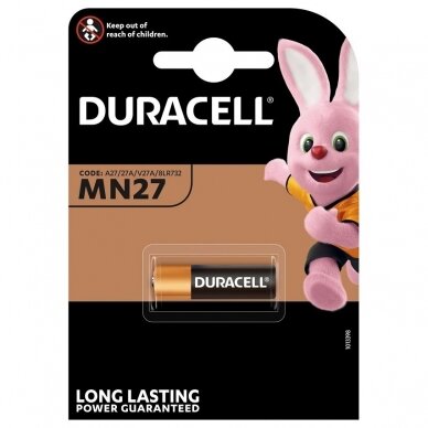 Elementas, baterija DURACELL Basic, 27A (MN27), 1 vnt.