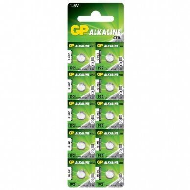 Elementas GP Alkaline Cell, 192 (LR41), 1 vnt 1