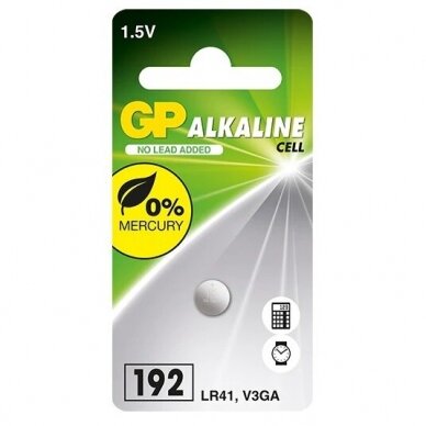 Elementas GP Alkaline Cell, 192 (LR41), 1 vnt