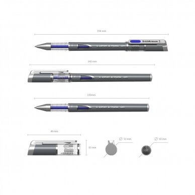 Gelinis rašiklis MEGAPOLIS, ErichKrause, storis 0.5mm, mėlynos sp. 1