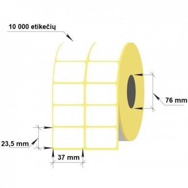 Lipnios etiketės 37x23,5/76-10000 thermal eco 2 eilių