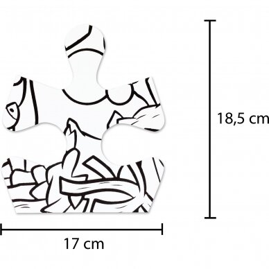 Spalvinimo rinkinys-dėlionė MONSTERS, Carioca, 35 detalės, 24 sp. flomasteriai, 12 sp. Jumbo flomasteriai 5