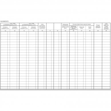 EKA kasos operacijų žurnalas, horizontalus, A4+, 3-jų dalių virš. 3