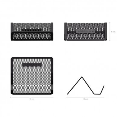Stovelis kortelėms, ErichKrause, 98x72x45mm, juodos sp.  1