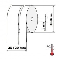 Terminių kasos juostų rinkinys, 35+20x40m/12mm (maks.diam.60mm) 4