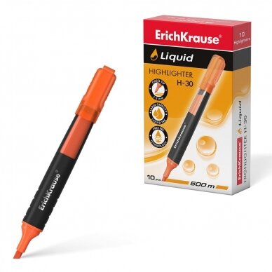 Teksto žymeklis LIQUID H-30, ErichKrause, 1.0-3.0mm, oranžinės sp.