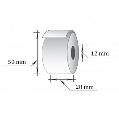 Terminė kasos juosta, 28x25m/12mm (maks.diam.50mm) 1