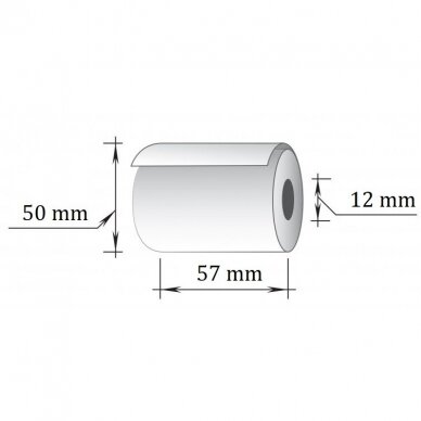 Terminė kasos juosta, 57x30m/12mm (maks.diam.50mm) 3