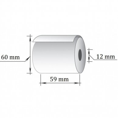 Terminė kasos juosta, 59x43m/12mm (maks.diam.60mm) 3