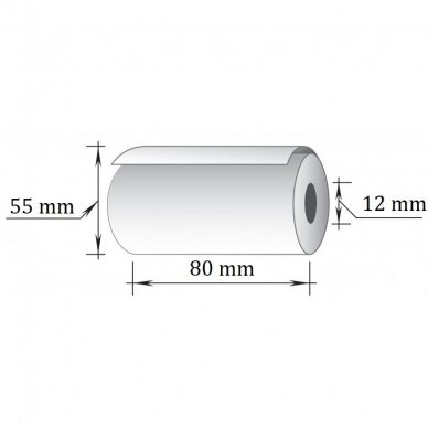 Terminė kasos juosta, 80x40m/12mm (maks.diam.55mm) 3