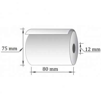 Terminė kasos juosta, 80x73m/12mm (maks.diam.75mm) 3